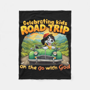 Celebrating Kids Road Trip On The Go With God Vbs Fleece Blanket