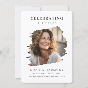 Celebrating Life Memorial Photo Program Card