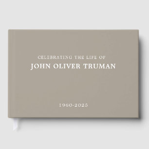Celebrating Life of Personalised Memorial Funeral Guest Book