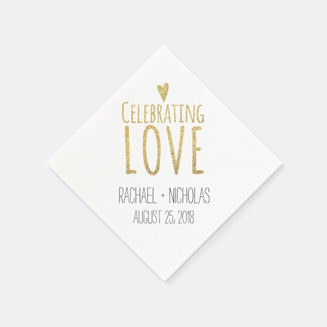 Celebrating Love | Wedding Napkin (Corner)