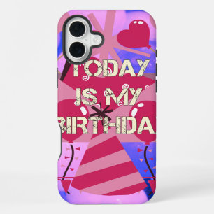 Celebrating My Joyous Birthday Blessings iPhone 16 Plus Case