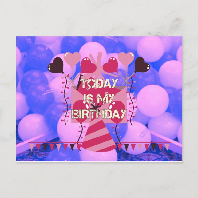 Celebrating My Joyous Birthday Blessings Postcard (Front)