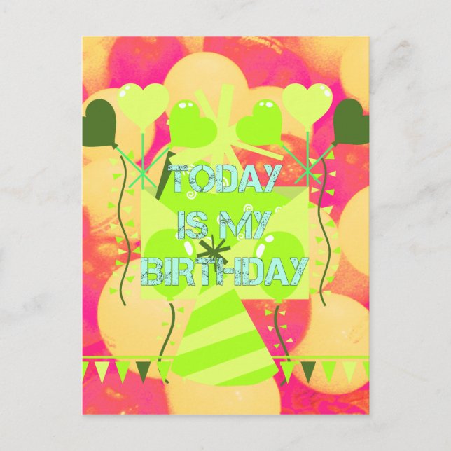 Celebrating My Joyous Birthday Blessings Postcard (Front)