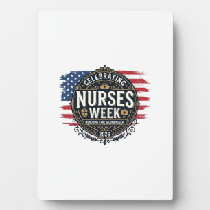 Celebrating Nurses Week 2026 Patriotic Vintage Des Plaque