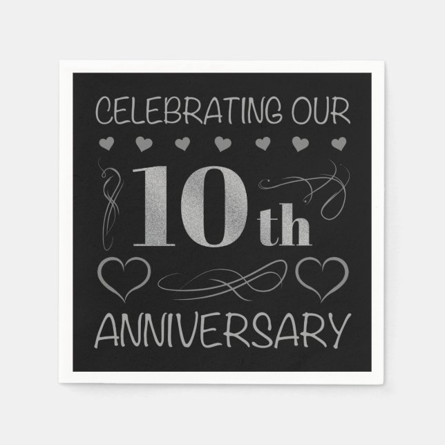 Celebrating Our 10th Anniversary Napkin (Front)