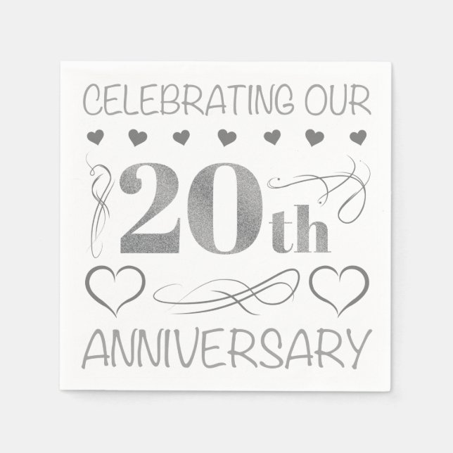 Celebrating Our 20th Anniversary Napkin (Front)