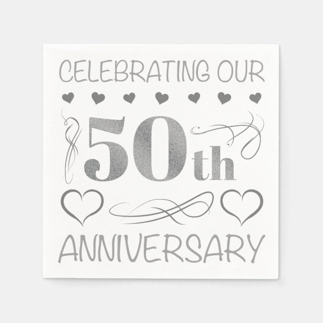 Celebrating Our 50th Anniversary Napkin (Front)