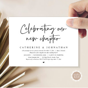 Celebrating Our New Chapter, Elopement Brunch Invitation