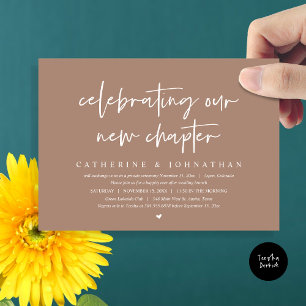 Celebrating Our New Chapter, Elopement Brunch Invitation