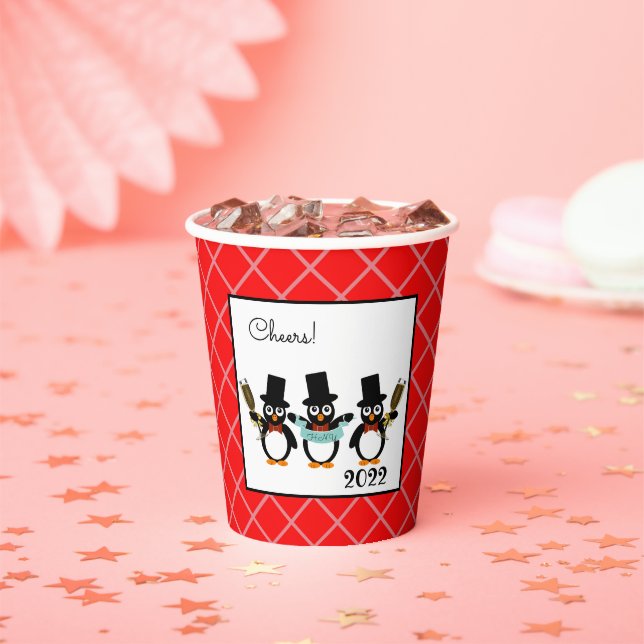 Celebrating Penguins Paper Cup (Insitu)
