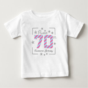 Celebrating Sweet 70th Awesome Birthday Baby T-Shirt