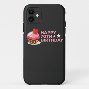 celebrating the 70th birthday design with cake Case-Mate iPhone case
