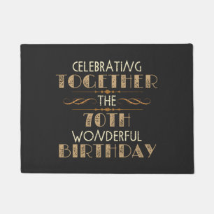celebrating the 70th birthday doormat