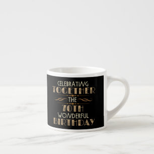 celebrating the 70th birthday espresso cup