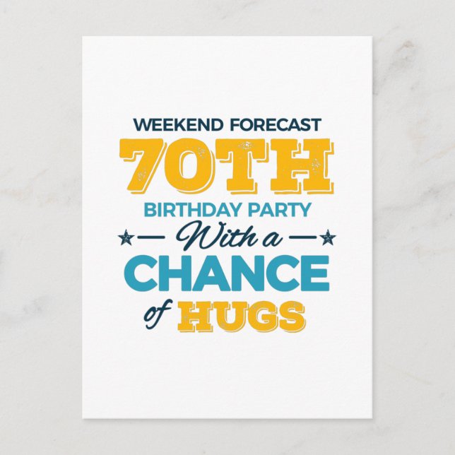 celebrating the 70th birthday postcard (Front)