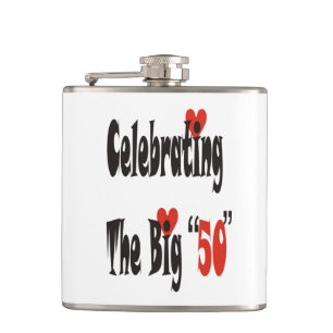 Celebrating the Big 50 Hip Flask