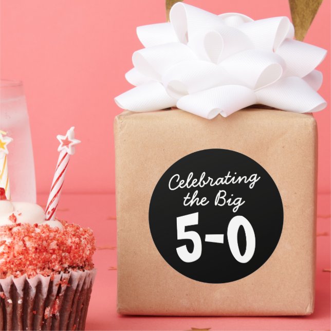 Celebrating the Big 50th Birthday Stickers (Party)