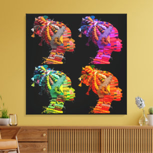 Celebrating the Colourful Art of Quilting Canvas Print