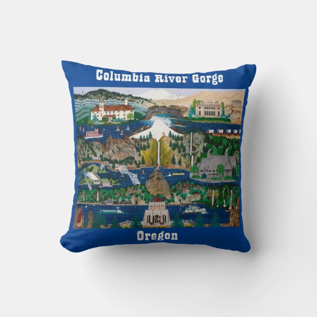 Celebrating the Columbia River Gorge Cushion (Front)
