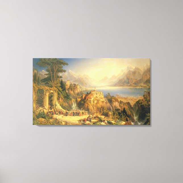 Celebrating the Grape Harvest, Lake Orta, North It Canvas Print (Front)