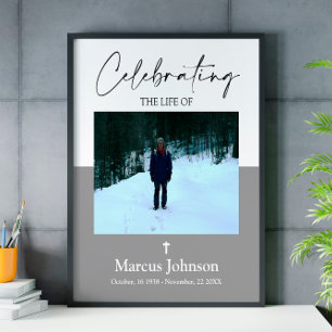 Celebrating the life 24x36 Funeral Poster