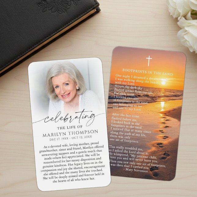 Celebrating the Life Footprints Prayer Cards (Creator Uploaded)