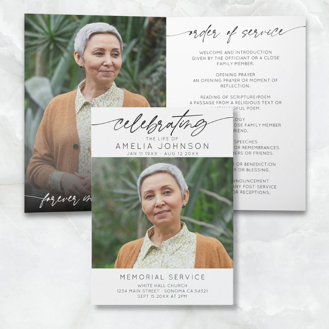 Celebrating the Life Funeral Order of Service Programme (Creator Uploaded)