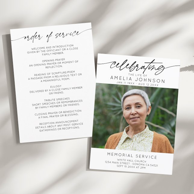 Celebrating the Life Funeral Order of Service Programme (Creator Uploaded)