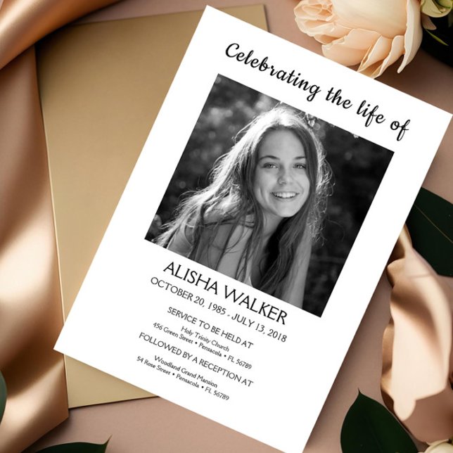 Celebrating the life Invitation, Memorial Service  Invitation (Creator Uploaded)