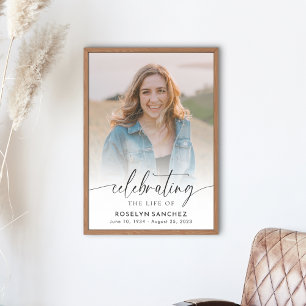 Celebrating the Life Memorial Photo Funeral Poster