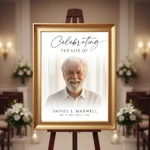 Celebrating the Life Memorial Photo Welcome Poster