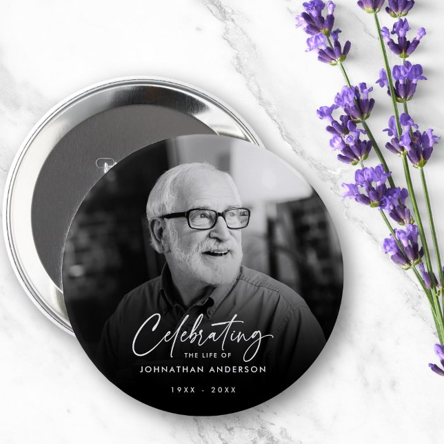 Celebrating The Life Of A Loved One Memorial 10 Cm Round Badge (Creator Uploaded)