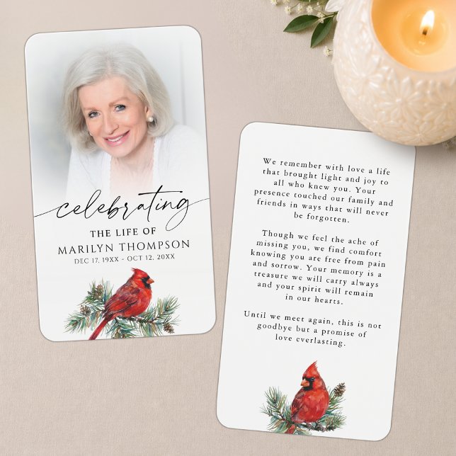 Celebrating the Life of Cardinal Prayer Card (Creator Uploaded)