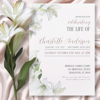 Celebrating the life of Funeral Invitation