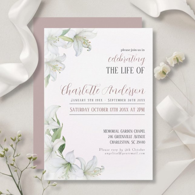 Celebrating the life of Funeral Invitation (Celebrating the life of Funeral Invitation)