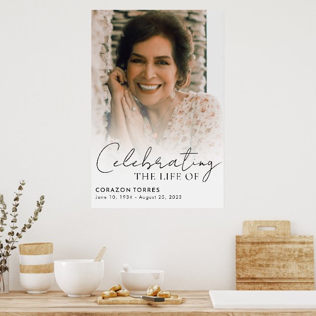 Celebrating the Life of Name Photo Funeral Poster (Kitchen)