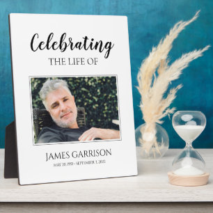 Celebrating The Life Of Photo Memorial Funeral Plaque
