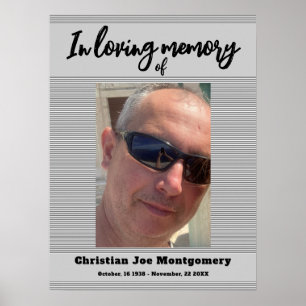 Celebrating the life  Photo Funeral  Foam Board Poster