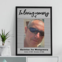 Celebrating the life  Photo Funeral  Foam Board