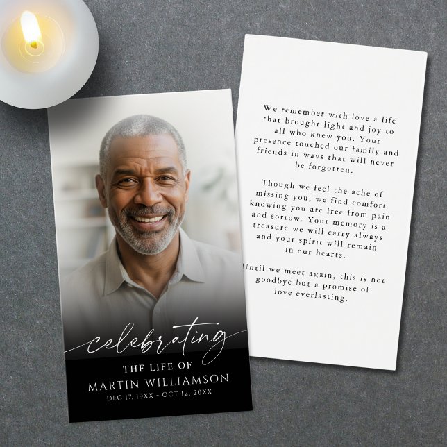 Celebrating the Life Photo Funeral Prayer Card (Creator Uploaded)