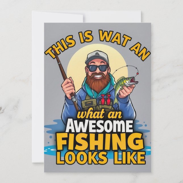 Celebrating the Thrill of Fishing Adventures Invitation (Front)