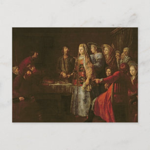 Celebrating the Wedding Agreement, 1777 Postcard