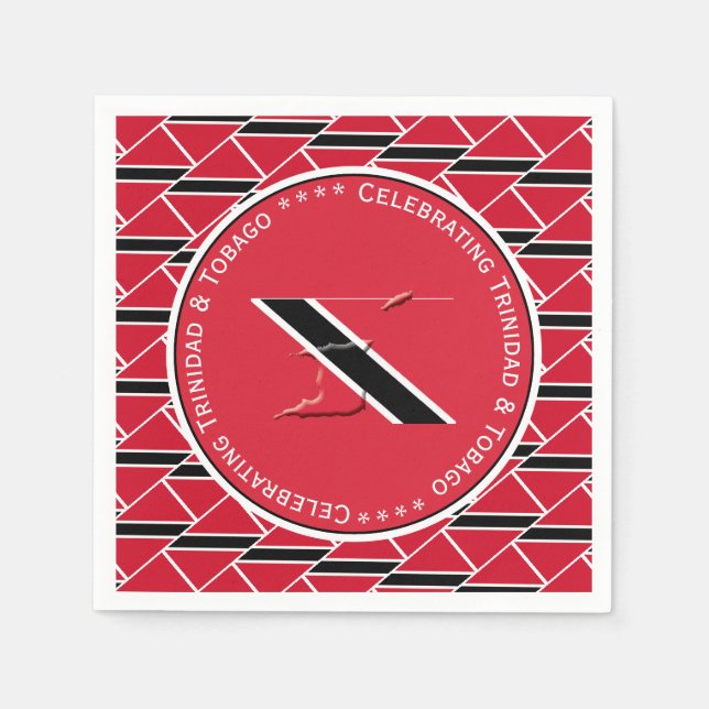 Celebrating TRINIDAD & TOBAGO Custom Photo Paper Napkin (Front)