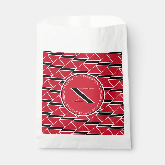 Celebrating TRINIDAD & TOBAGO FLAG Custom Photo Favour Bags (Front)