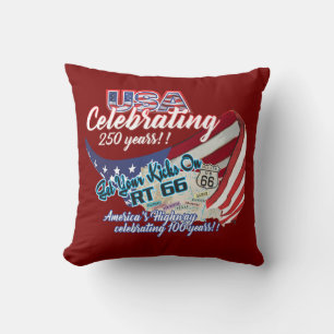 celebrating USA 250 independence throw pillow