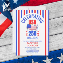 Celebrating USA 250 Years BBQ Cookout July 4th