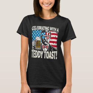 Celebrating with a Teddy Toast - Funny Teddy Roose T-Shirt