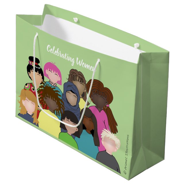 Celebrating Women , Equality , Diversity Gift Bag (Front Angled)