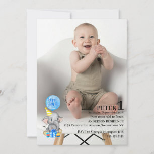  Celebrating Your Baby Boy’s First Birthday Invitation