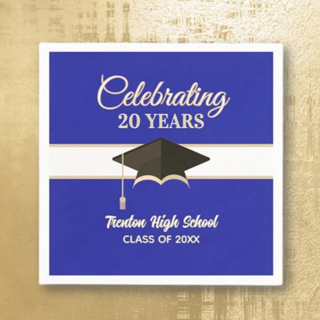 Celebration! 20 Year Class Reunion  Napkin (Creator Uploaded)